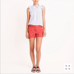 J. Crew Broken In Rust Color Chino Shorts Size 4